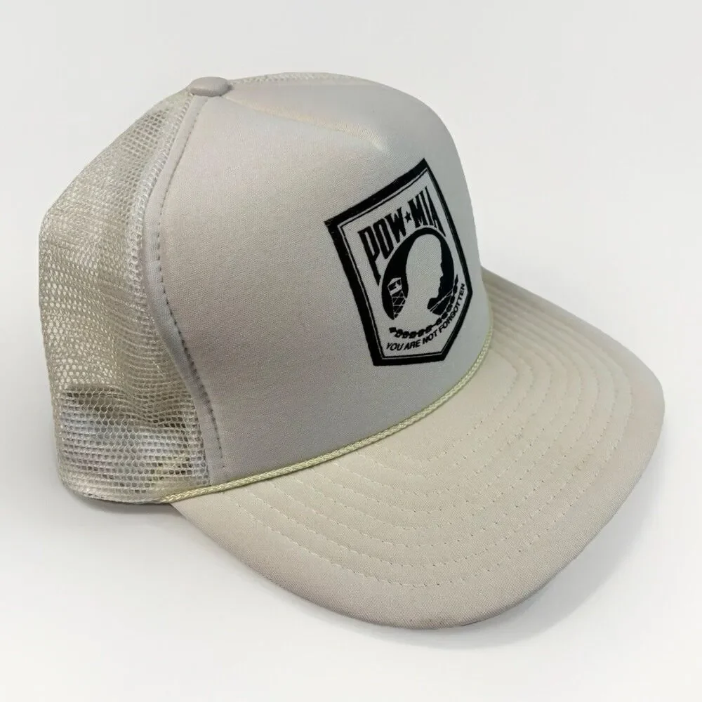 Vintage POW MIA Trucker Hat Rope Foam Snapback Nissin Cap Philippines 80s 90s